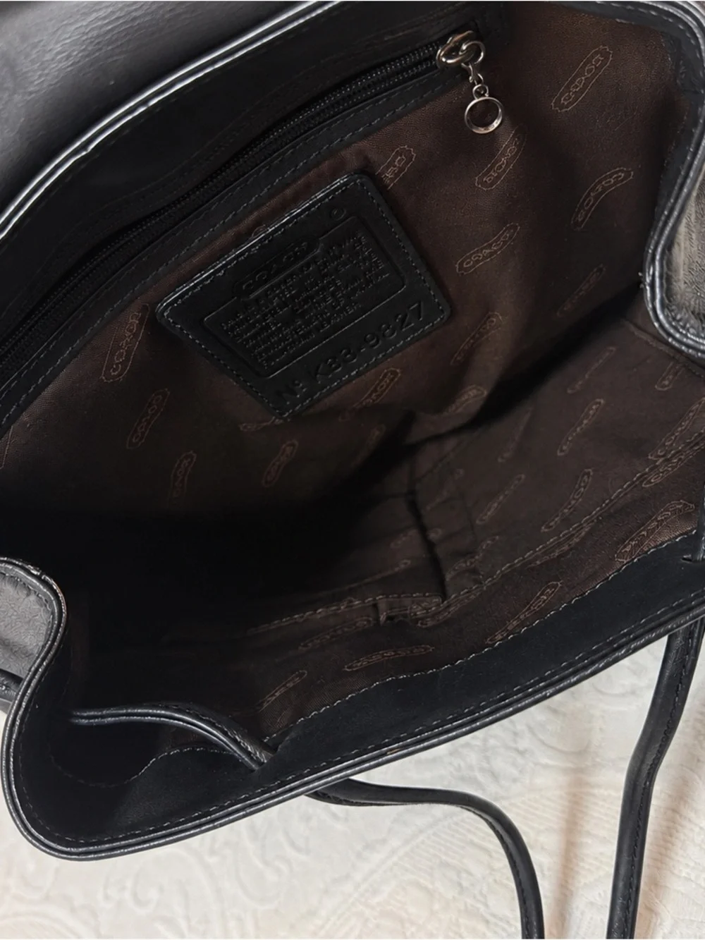 2003 COACH 9827 Black Leather Legacy West Hampton Daypack Backpack Bag